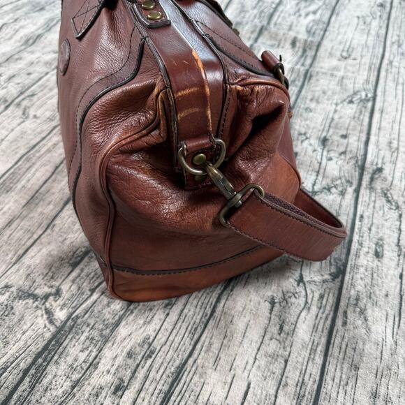 Fossil Lineage Framed Doctor/Lawyer Gladstone Bag – Cognac Brown Genuine Leather - Picture 6 of 16